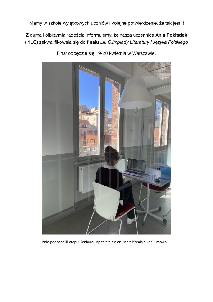 Finał Olimpiady Literatury i Języka Polskiego