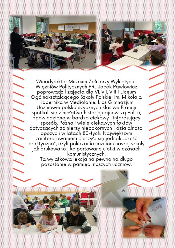 Lekcja 13 maja w Szkole Polskiej