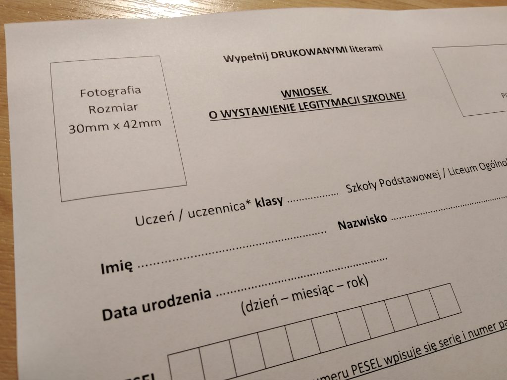Legitymacje szkolne