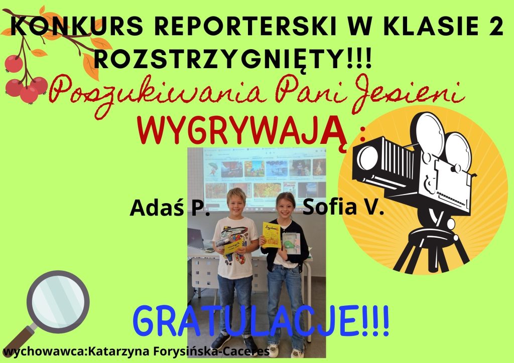 Konkurs reporterski w klasie 2