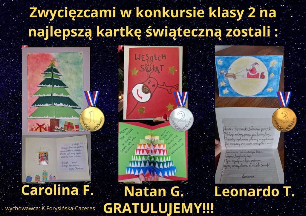 Konkurs klasy 2 na kartkę świąteczną