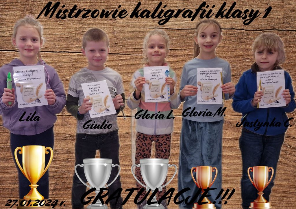 Mistrzowie kaligrafii klasy 1