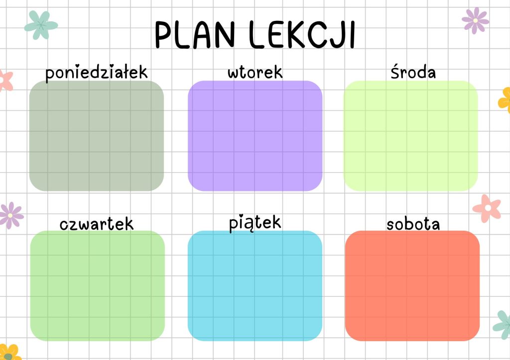 Plan lekcji w Szkole Polskiej w Mediolanie