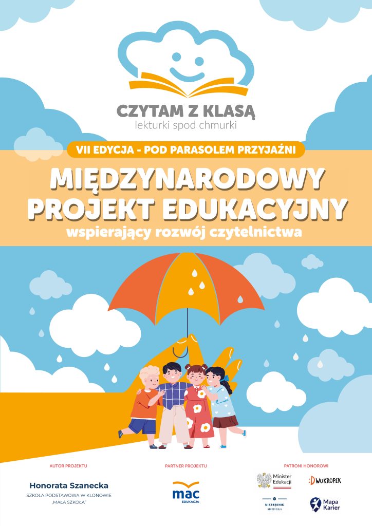 „CZYTAM Z KLASĄ lekturki spod chmurki” KLASA 2A