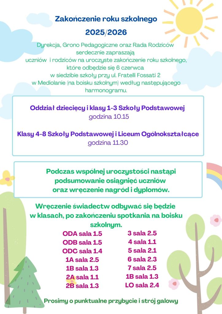 Zakończenie roku szkolnego