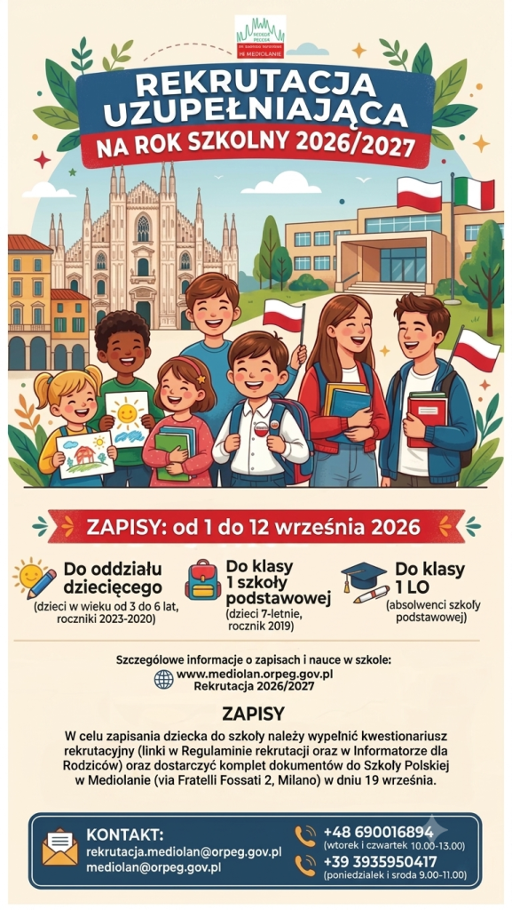 Rekrutacja uzupełniająca na rok szkolny 2026/2027